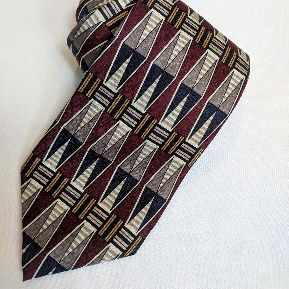 Robert Talbott Silk Geometric Pattern Tie - image 1